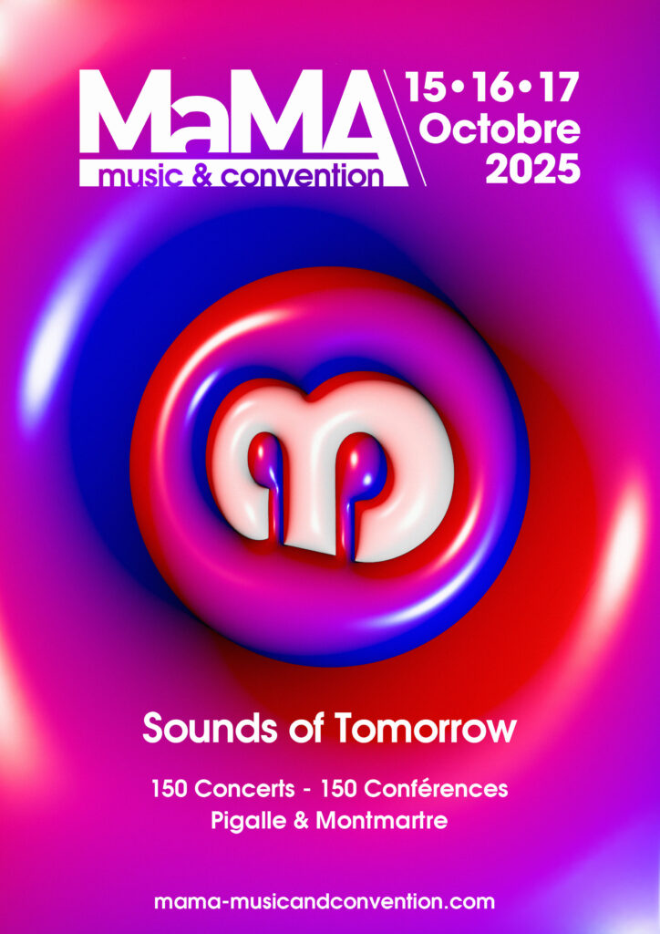 Affiche de la nouvelle identitté visuelle du MaMA 2025.
